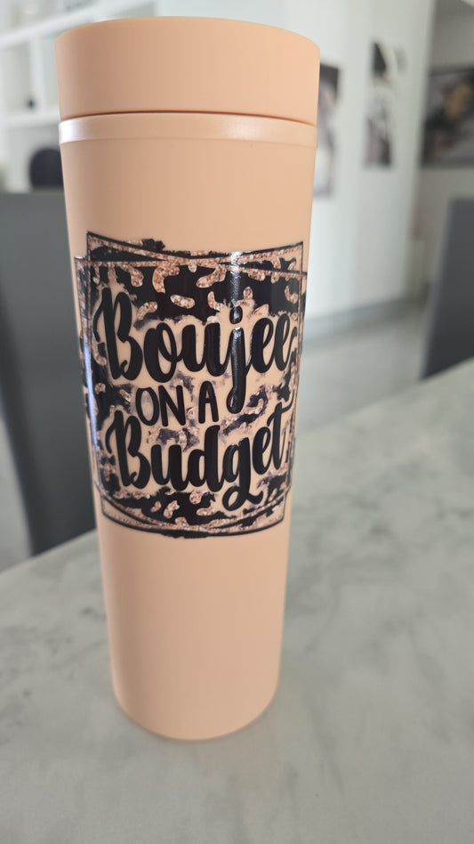 Boujee on a budget acrylic tumbler
